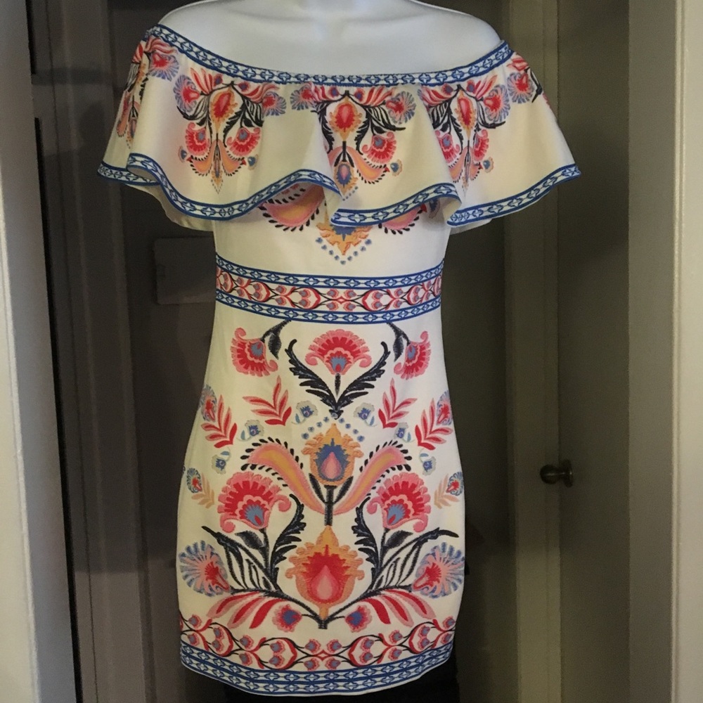 Off shoulder floral dress